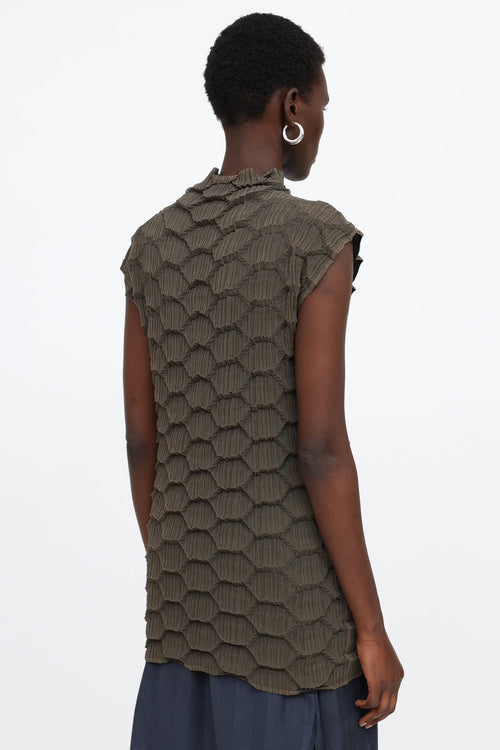 Issey Miyake Pleated Honeycomb Top