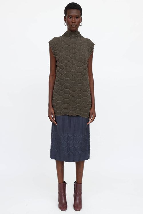 Issey Miyake Pleated Honeycomb Top