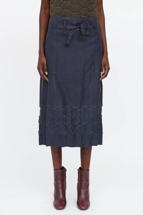 Issey Miyake 2011 Me Microsuede Pleated Skirt