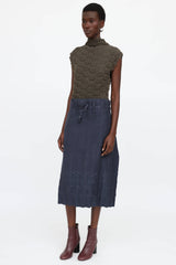 Issey Miyake 2011 Me Microsuede Pleated Skirt