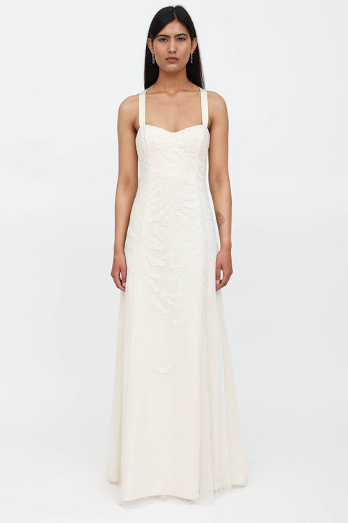 Armani Beaded Applique Gown