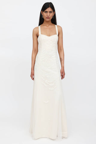 Armani Beaded Applique Gown