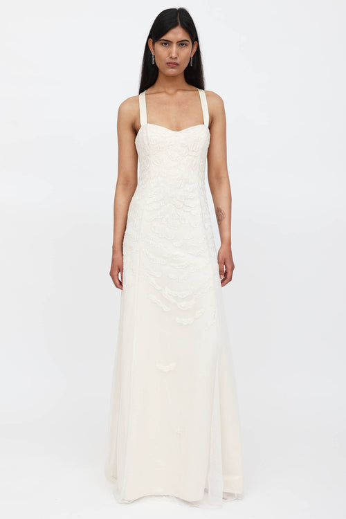 Armani Beaded Applique Gown