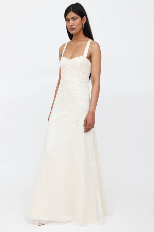 Armani Beaded Applique Gown