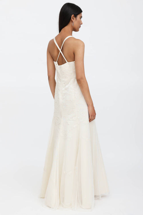 Armani Beaded Applique Gown
