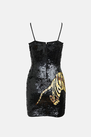 Philippe Albert ARCHIVE C. 1980s Sequin Design Mini Dress