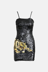 Philippe Albert ARCHIVE C. 1980s Sequin Design Mini Dress