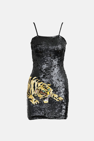Philippe Albert ARCHIVE C. 1980s Sequin Design Mini Dress