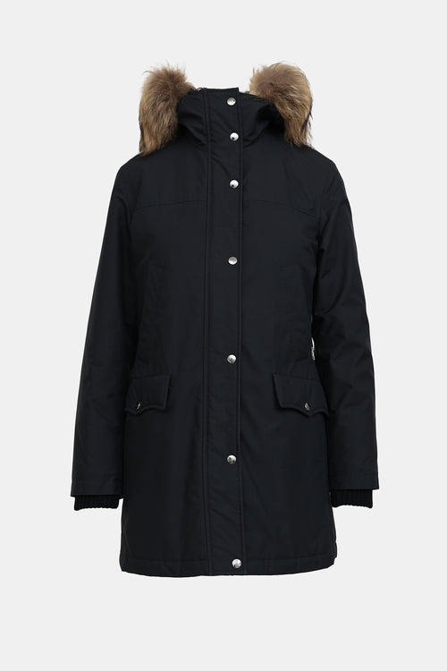 Burberry Fur Trim Babthorpe  Coat