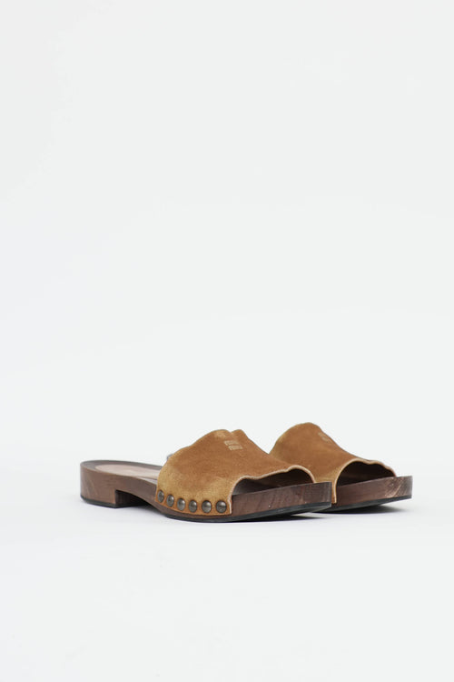 Miu Miu Faded Suede Sandal