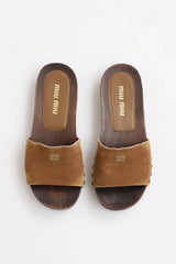 Miu Miu Faded Suede Sandal