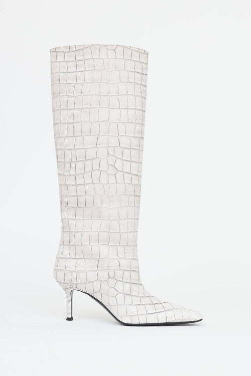 Acne Studios Leather Embossed Boot