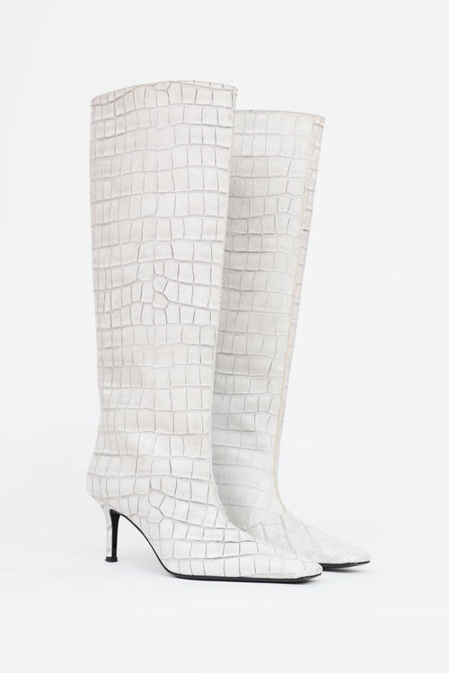 Acne Studios Leather Embossed Boot
