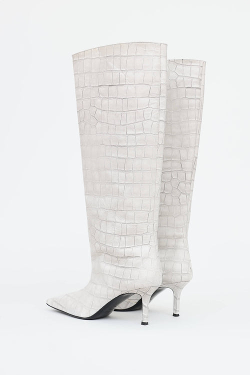 Acne Studios Leather Embossed Boot