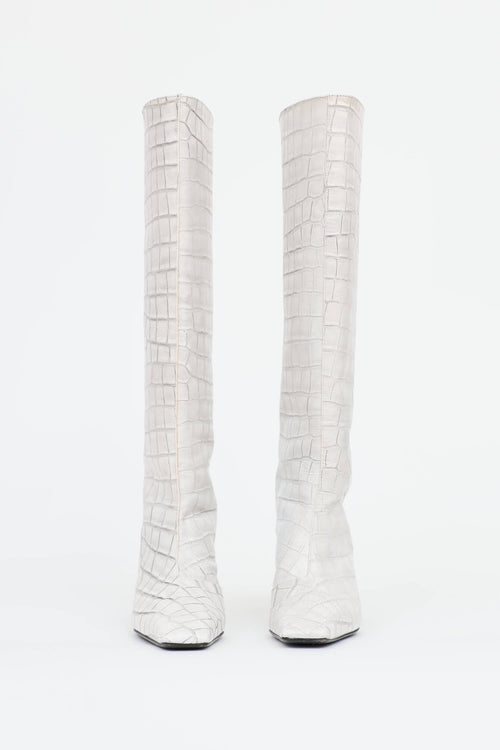 Acne Studios Leather Embossed Boot