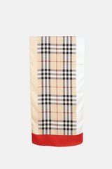 Burberry Check Print Silk Scarf