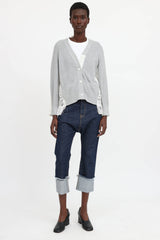 Sacai Knit Eyelet Panel Cardigan
