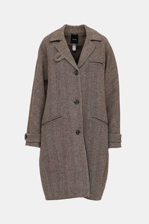 Smythe Single Breasted Chevron Coat