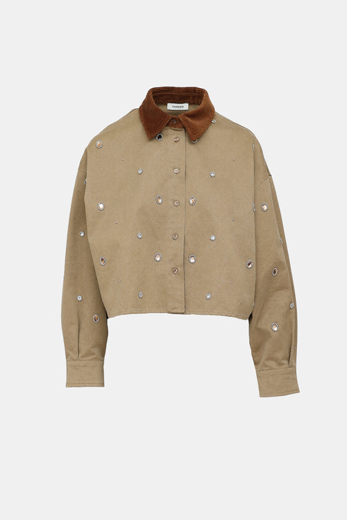 Sandro Embellished Cropped Jacket