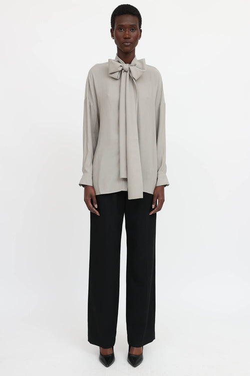 Tibi Bow Tie Shirt