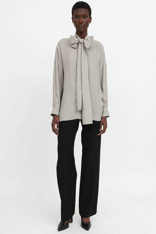 Tibi Bow Tie Shirt
