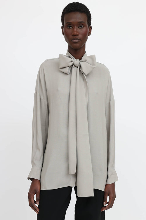Tibi Bow Tie Shirt