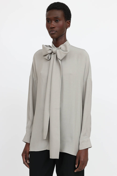 Tibi Bow Tie Shirt