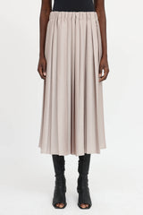 Tibi Pleated Satin Skirt