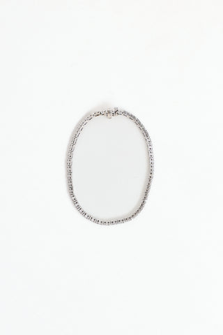 Birks 18K White Gold & Diamond Tennis Bracelet