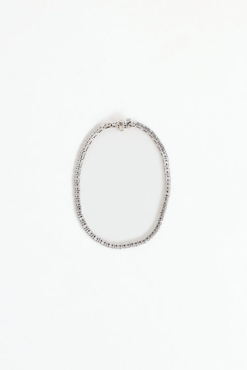 Birks 18K White Gold & Diamond Tennis Bracelet