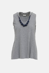 Brunello Cucinelli Sleeveless Necklace Top