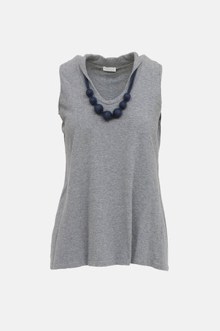 Brunello Cucinelli Sleeveless Necklace Top