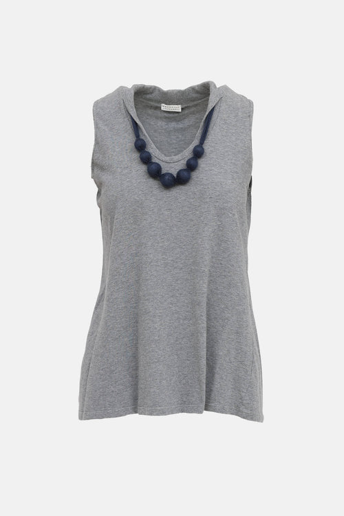 Brunello Cucinelli Sleeveless Necklace Top