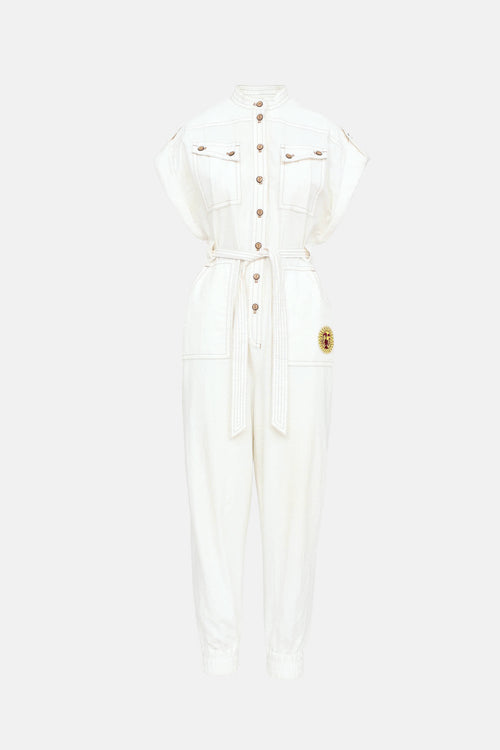 Zimmermann Tiggy Patchwork Jumpsuit