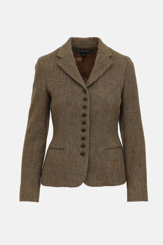 Ralph Lauren Black Label Wool Chevron Blazer