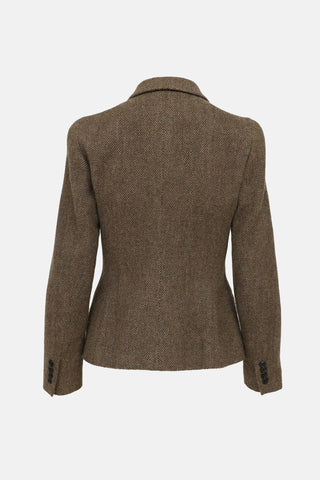 Ralph Lauren Black Label Wool Chevron Blazer