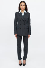 Galliano C. 2000s Pinstripe Co-Ord Set