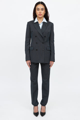 Galliano C. 2000s Pinstripe Co-Ord Set