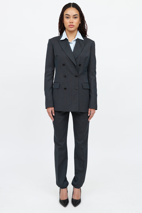 Galliano C. 2000s Pinstripe Co-Ord Set