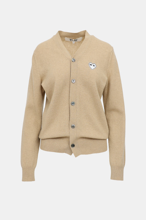 Comme des Garçons PLAY 2017 Logo Patch Cardigan