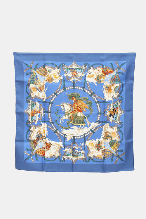 Hermès Silk Cavaliers Des Nuages 90 Scarf