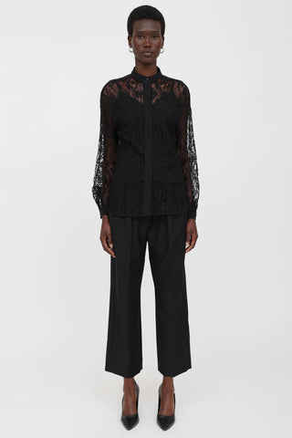 Lace Button Up Top