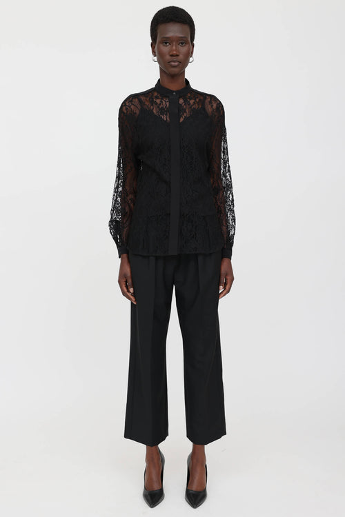 Lace Button Up Top