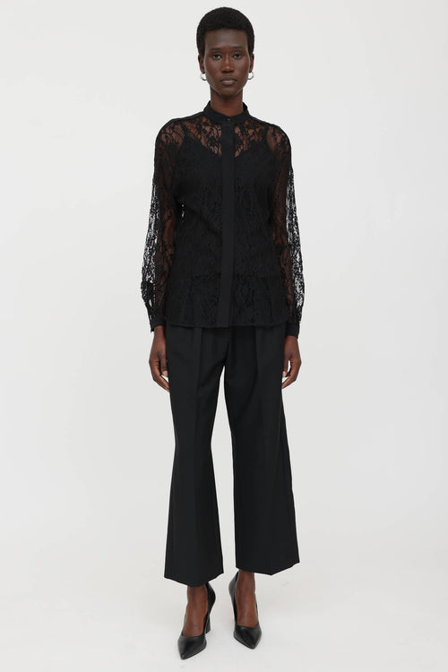 Lace Button Up Top