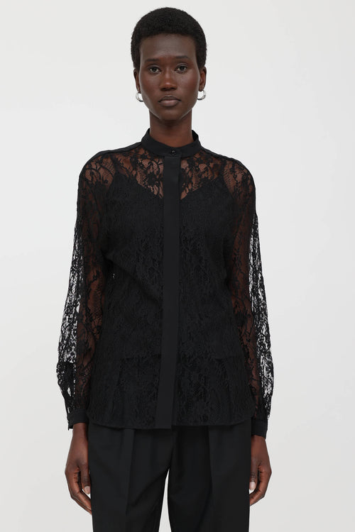 Lace Button Up Top