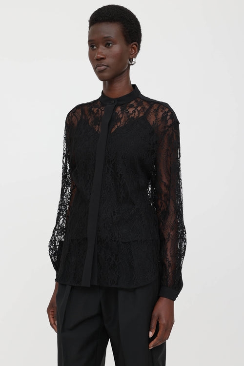 Lace Button Up Top