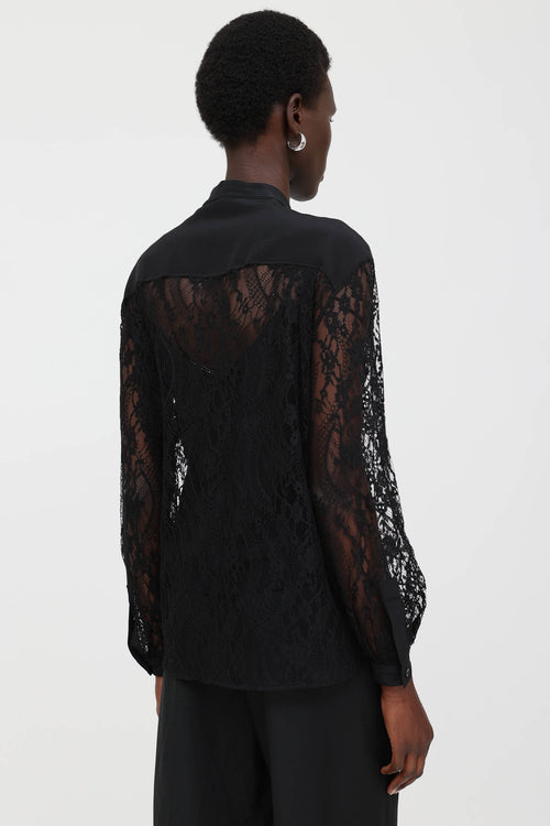 Lace Button Up Top