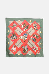 Hermès Green Le Monde du Polo Scarf