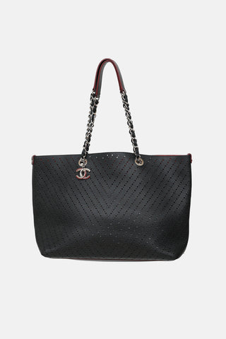 Chanel 2016 - 2017 Perforated Large Shopping Tote Bag