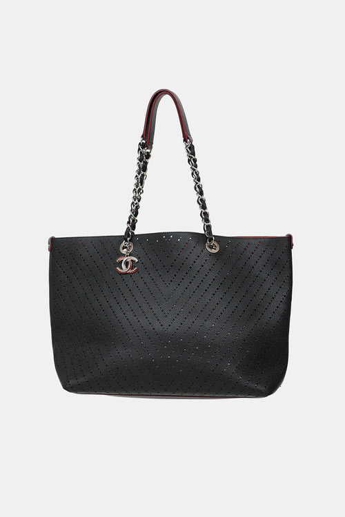 Chanel 2016 - 2017 Perforated Large Shopping Tote Bag
